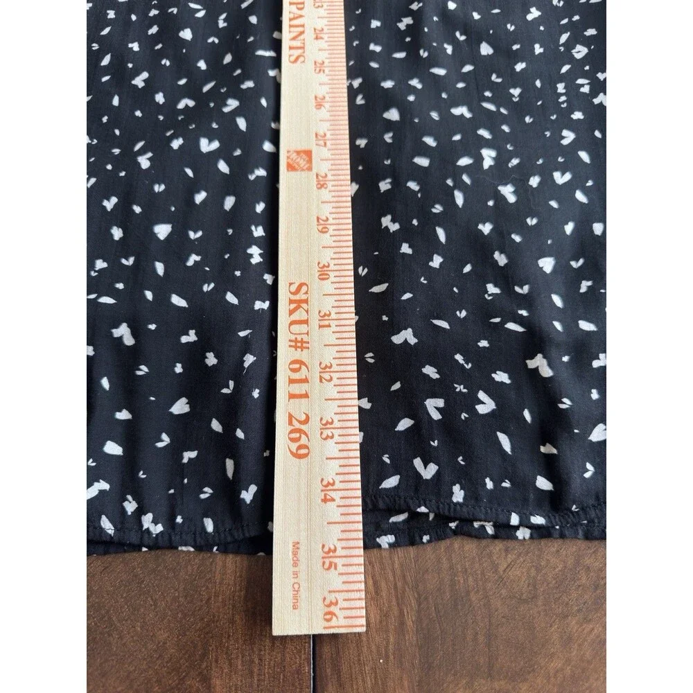 Cloth & Stone | Anthropologie Black Print Dress Medium short sleeve